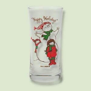 Holly Hobbie “Happy Holidays” Glass